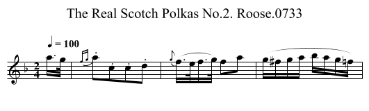 Real Scotch Polkas No.2. Roose.0733, The - staff notation