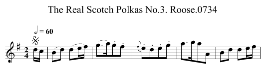 Real Scotch Polkas No.3. Roose.0734, The - staff notation