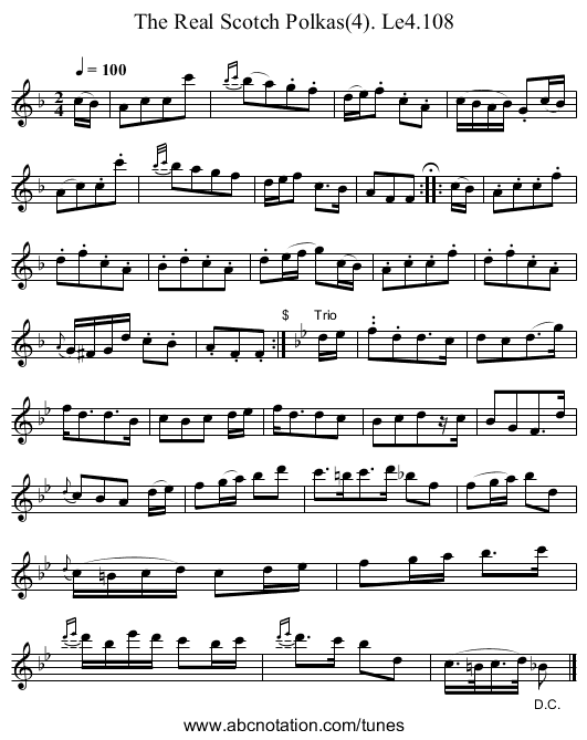 Real Scotch Polkas(4). Le4.108, The - staff notation