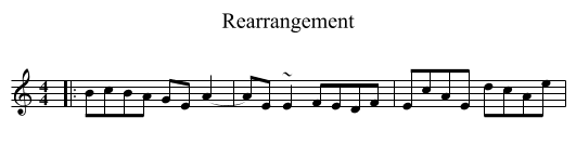 Rearrangement - staff notation