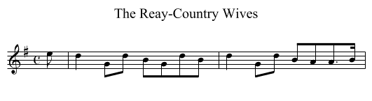 Reay-Country Wives, The - staff notation