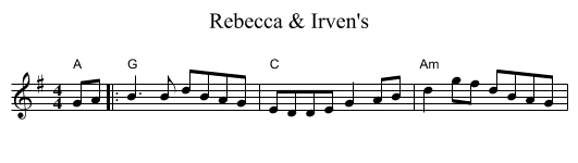 Rebecca & Irven's - staff notation