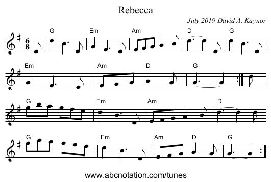 Rebecca - staff notation