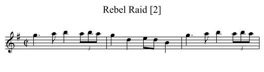 Rebel Raid [2] - staff notation