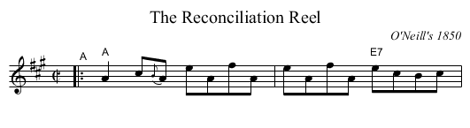 Reconciliation Reel, The - staff notation