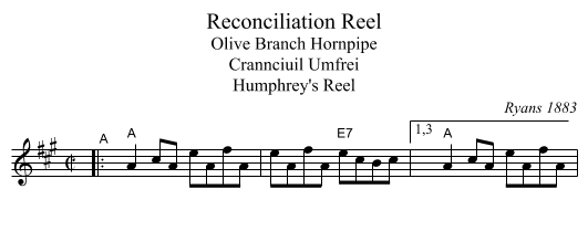 Reconciliation Reel - staff notation