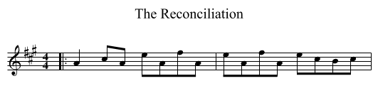 Reconciliation, The  - staff notation