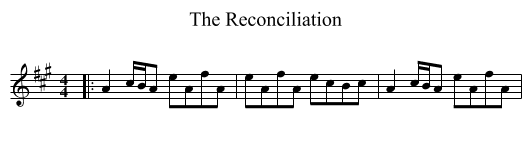 Reconciliation, The  - staff notation