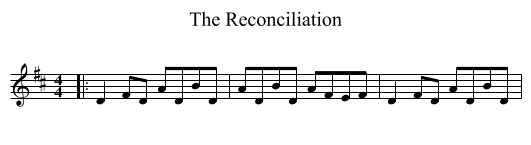 Reconciliation, The  - staff notation