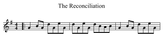 Reconciliation, The  - staff notation