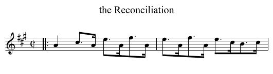 Reconciliation, the  - staff notation