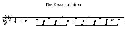 Reconciliation, The  - staff notation