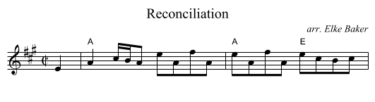 Reconciliation - staff notation