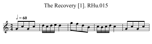 Recovery [1]. RHu.015, The - staff notation