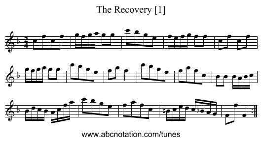 Recovery [1], The - staff notation