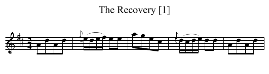 Recovery [1], The - staff notation