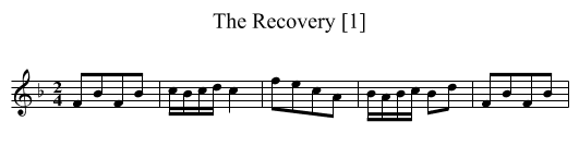 Recovery [1], The - staff notation