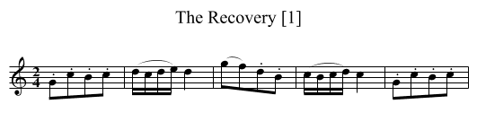 Recovery [1], The - staff notation