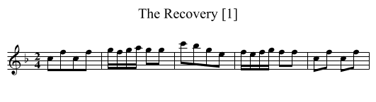 Recovery [1], The - staff notation