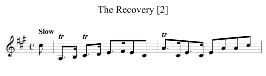 Recovery [2], The - staff notation