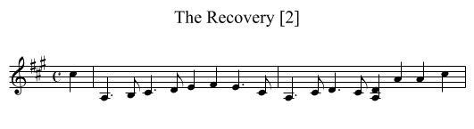 Recovery [2], The - staff notation