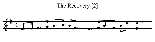 Recovery [2], The - staff notation