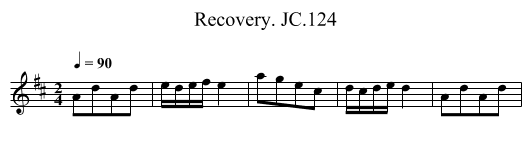 Recovery. JC.124 - staff notation