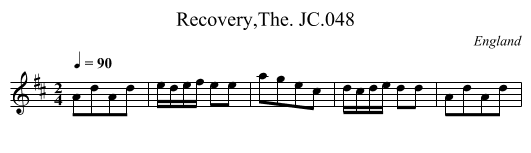 Recovery,The. JC.048 - staff notation