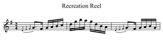 Recreation Reel - staff notation
