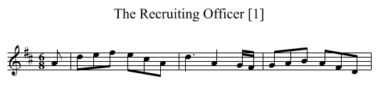 Recruiting Officer [1], The - staff notation
