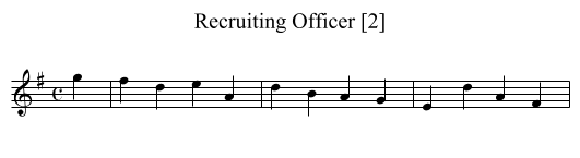 Recruiting Officer [2] - staff notation