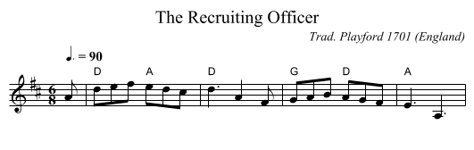 Recruiting Officer, The - staff notation