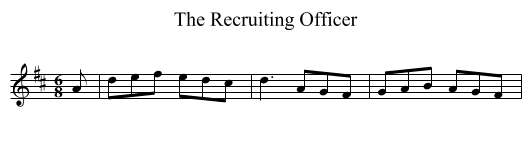 Recruiting Officer, The - staff notation