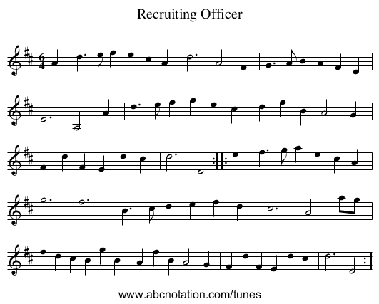 Recruiting Officer - staff notation