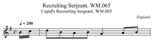 Recruiting Serjeant. WM.065 - staff notation