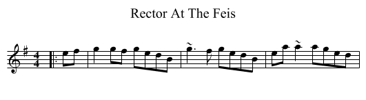 Rector At The Feis - staff notation