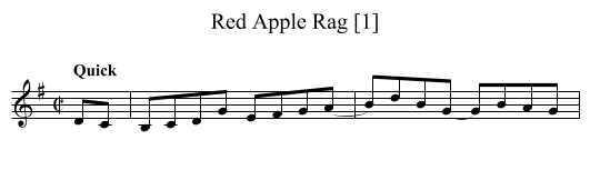 Red Apple Rag [1] - staff notation
