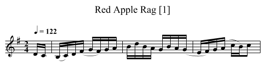 Red Apple Rag [1] - staff notation