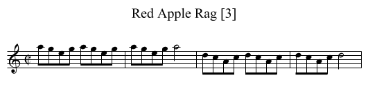Red Apple Rag [3] - staff notation