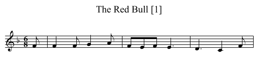 Red Bull [1], The - staff notation
