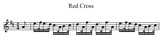 Red Cross - staff notation