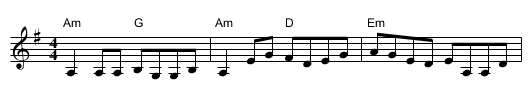 Red Crow - staff notation
