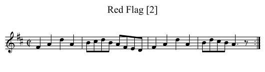 Red Flag [2] - staff notation