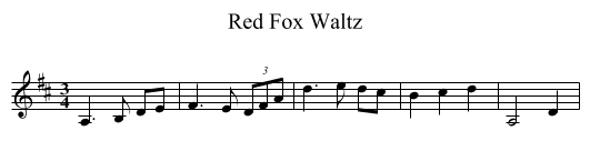 Red Fox Waltz - staff notation