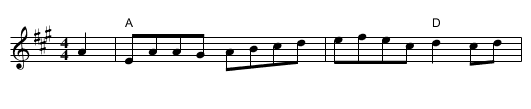 Red Haired Boy - staff notation