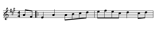 Red Haired Boy - staff notation