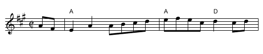 Red Haired Boy - staff notation