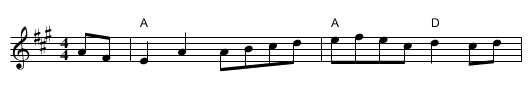 Red Haired Boy - staff notation