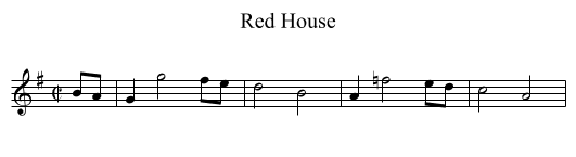 Red House - staff notation