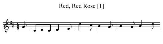 Red, Red Rose [1] - staff notation